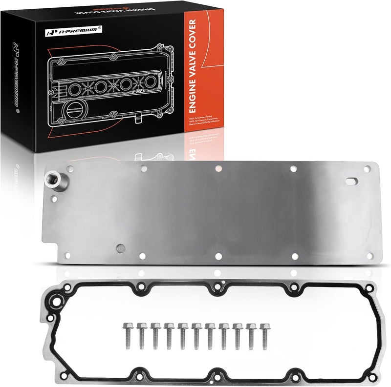 A-Premium LS Gen 4 (IV) Valley Cover Plate Kit, Non AFM/DOD Block Off Plate, Compatible with 2007-2013 Chevy GMC Cadillac Silverado Sierra SUV, LS2 LS3 LS7 L92, 4.8L 5.3L 6.0L 6.2L, Replace # 12598832 - Image 1